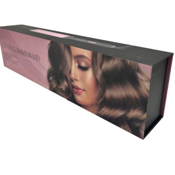 Savvy 1.25" Oval Wave Wand with Adjustable Temperature Control in Rose Gold - Picture 2 of 2